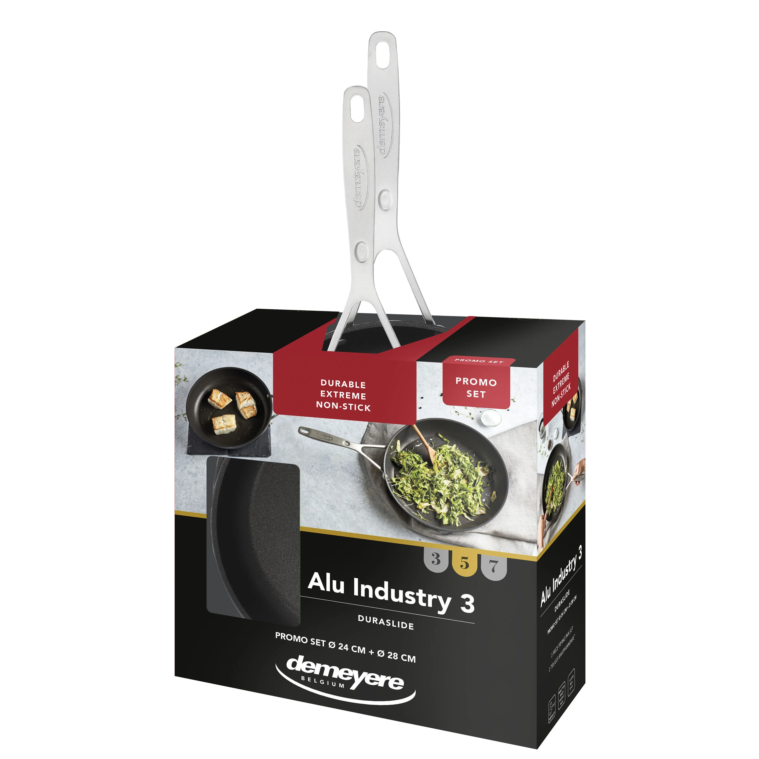 Alu Industry 3, Koekenpannenset Duraslide, 2-delig, large 6