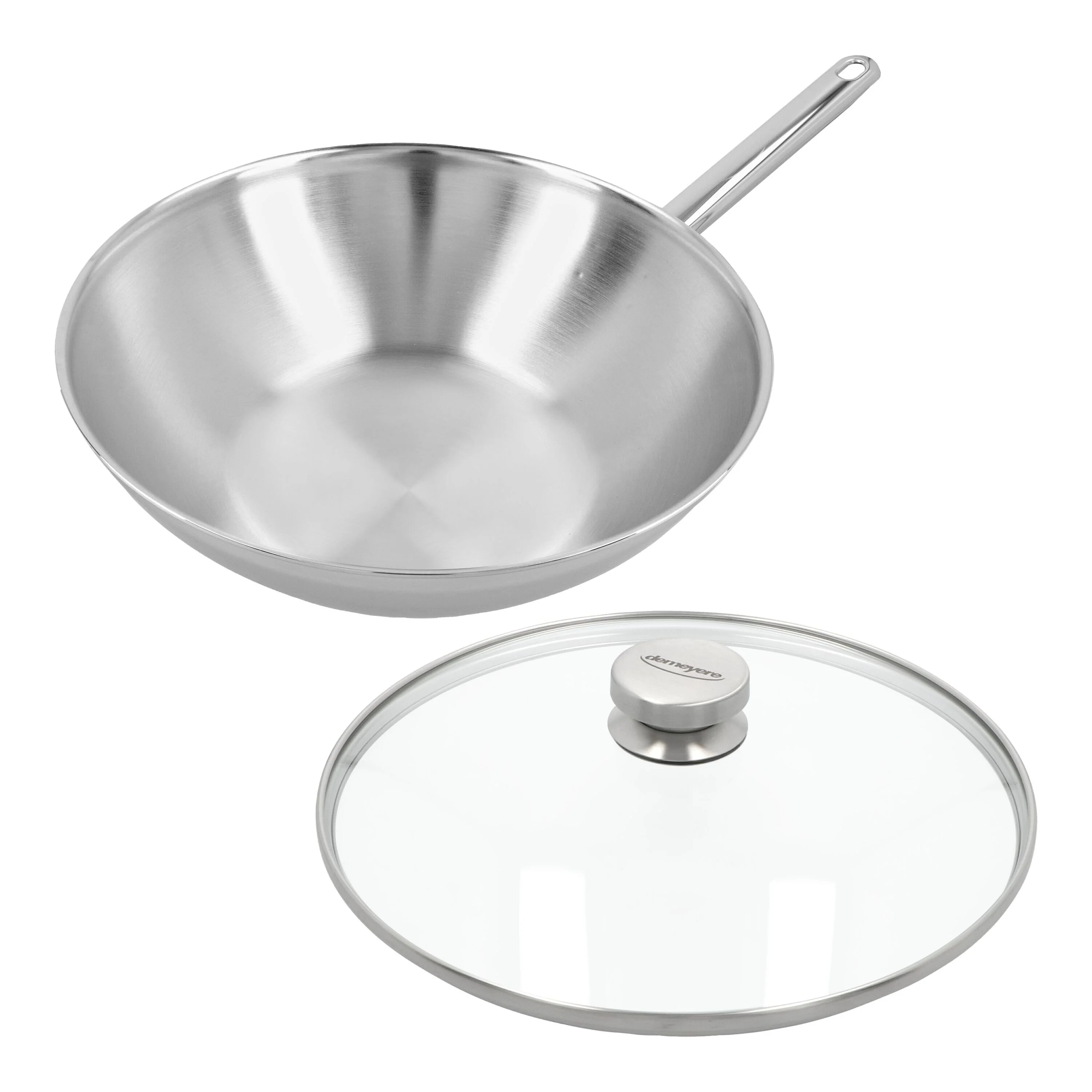 Apollo 7, Wok met glazen deksel 30 cm, large 1