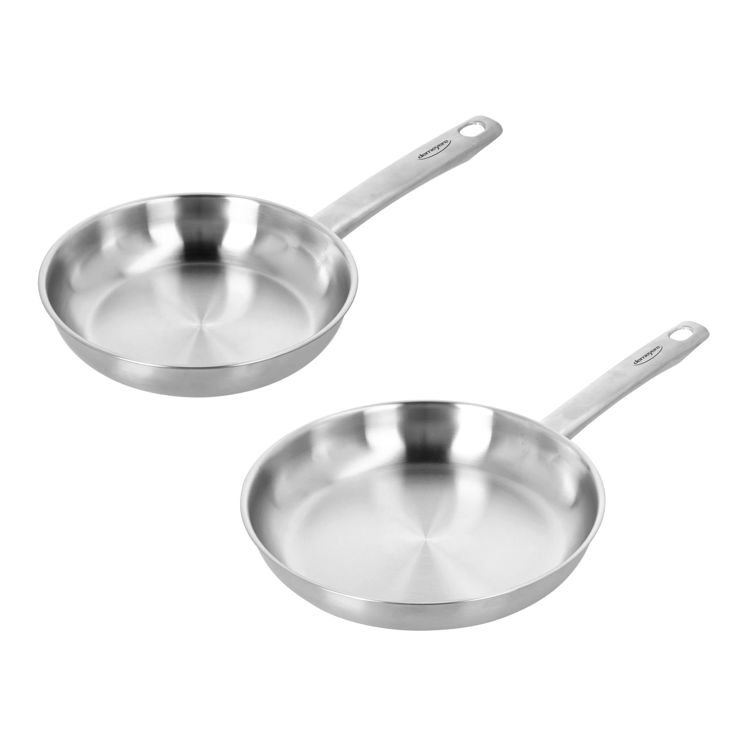 Bistro 3, Koekenpannenset RVS, 24 en 28 cm, large 1