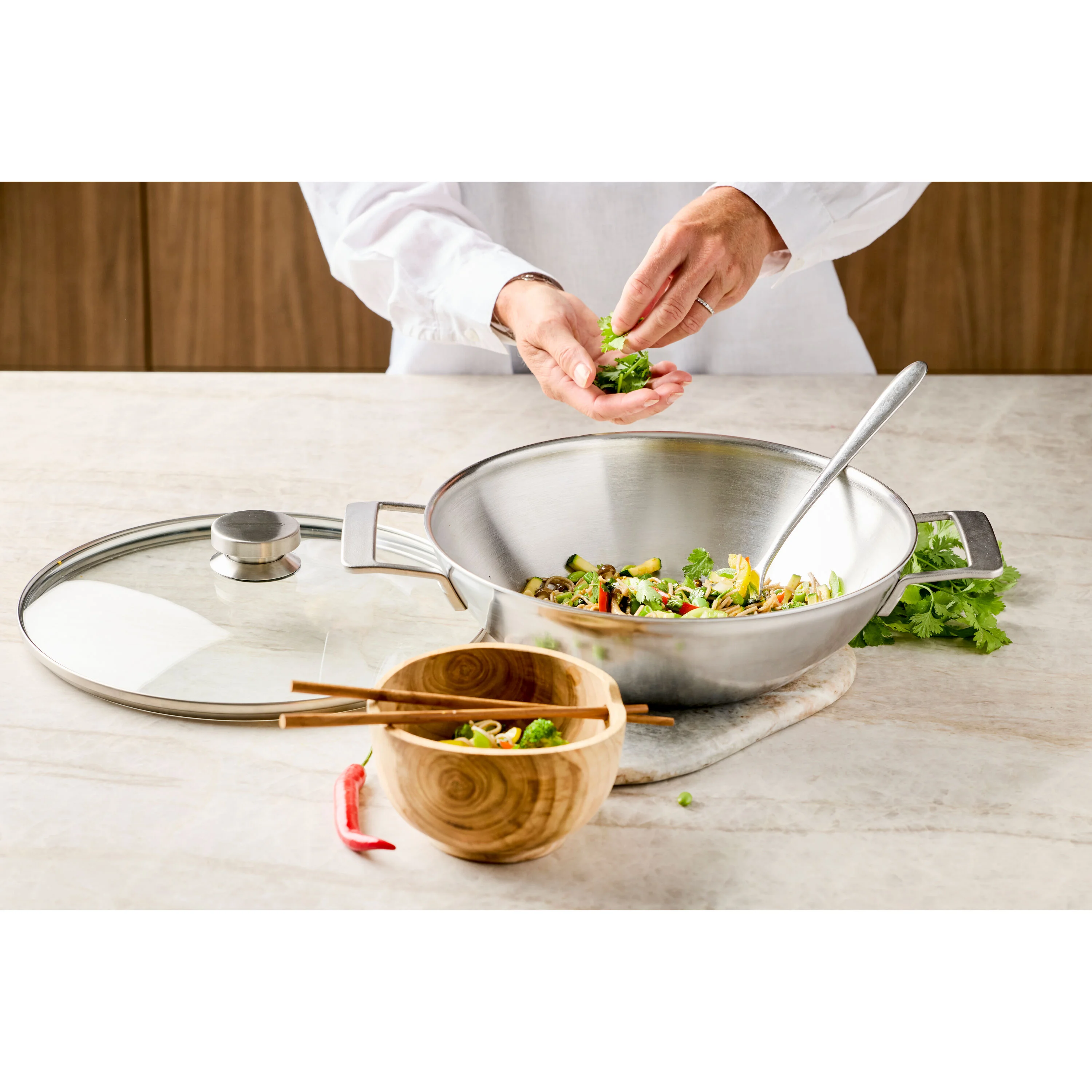 Industry 5, Wok met gratis glasdeksel 30 cm, large 3