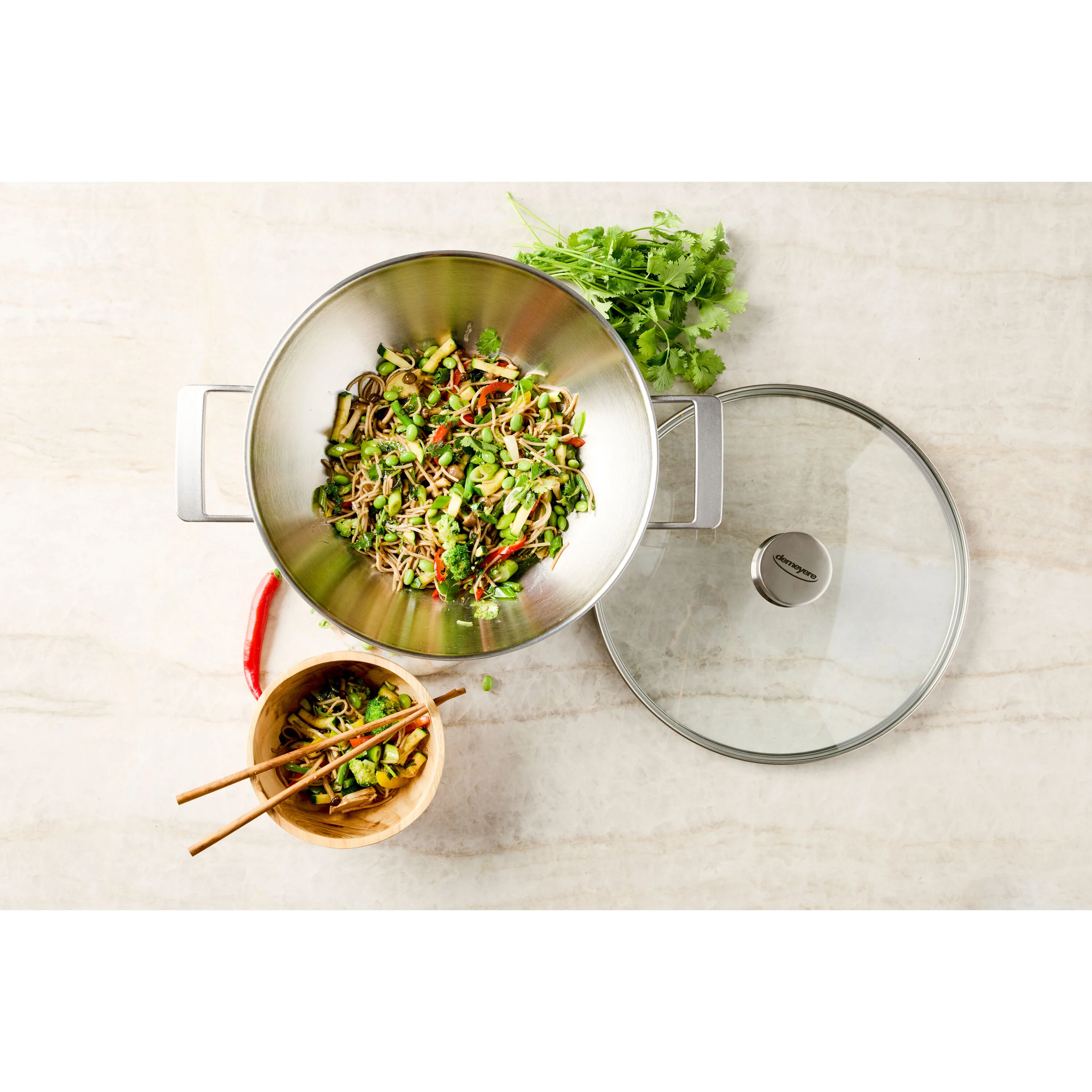 Industry 5, Wok met gratis glasdeksel 30 cm, large 4