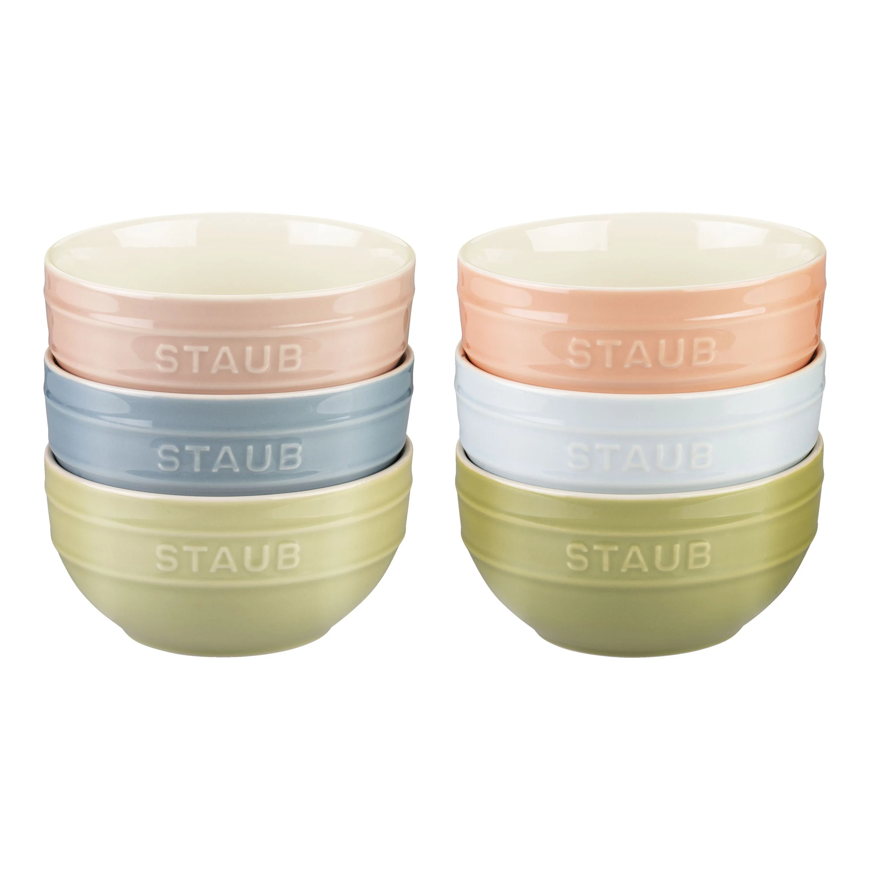 Ceramique, 14 cm / 6-delig, Kommenset Macaron, Gemengde kleuren, large 1