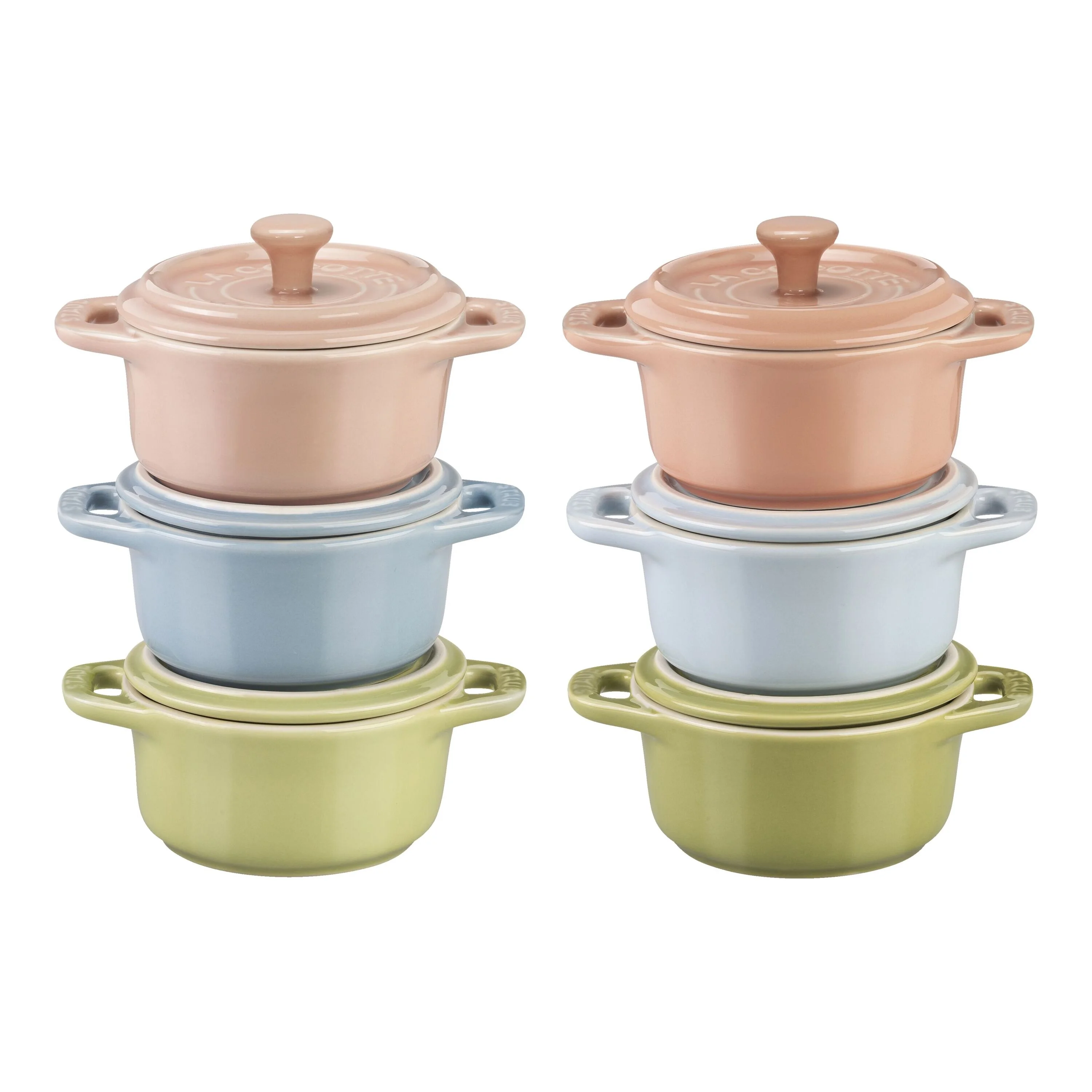Ceramique, Cocotteset Macaron 6-delig, Rond, Gemengde kleuren, Keramiek, large 1