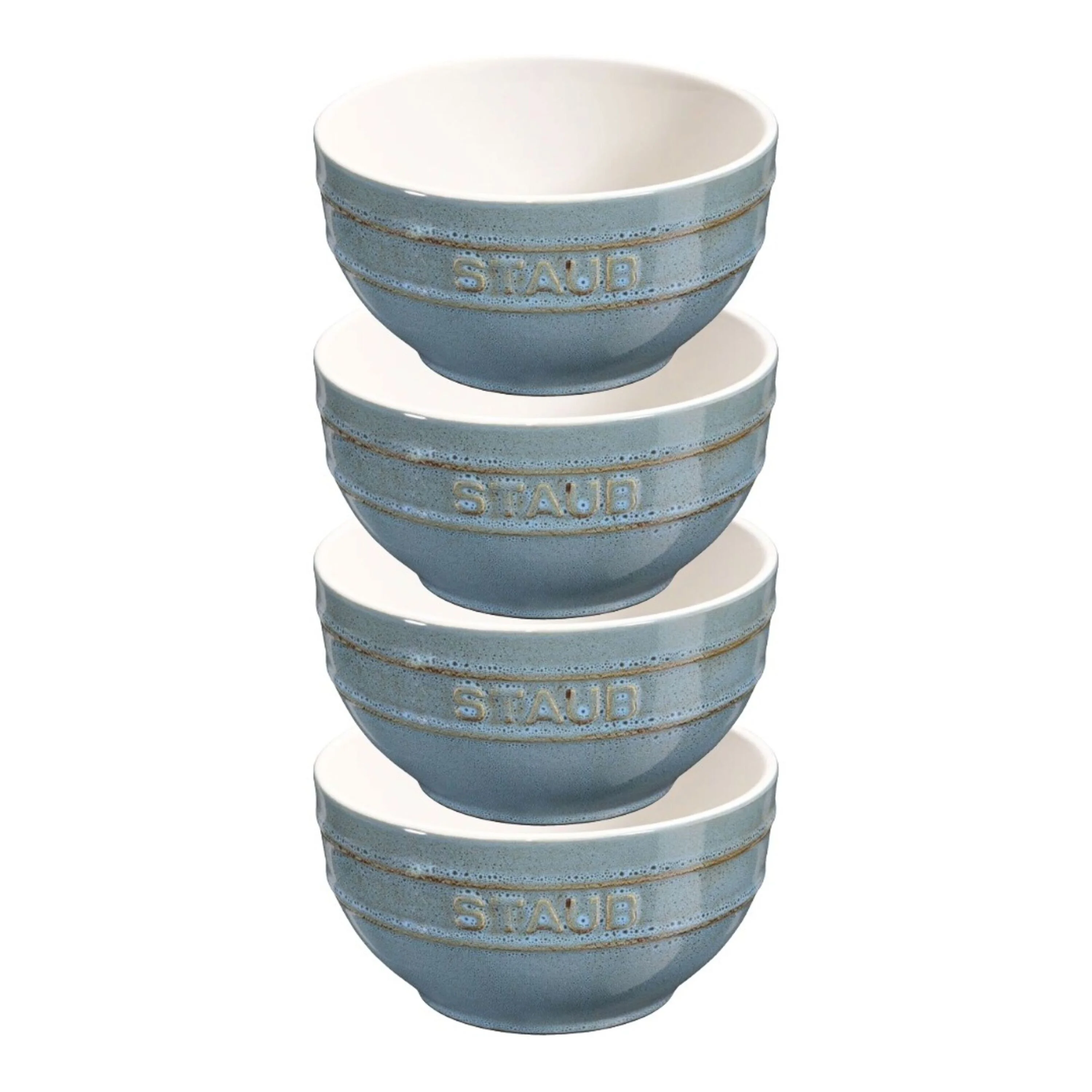 Ceramique, Kommenset 12cm / 4-delig, Antiek turquoise, large 1