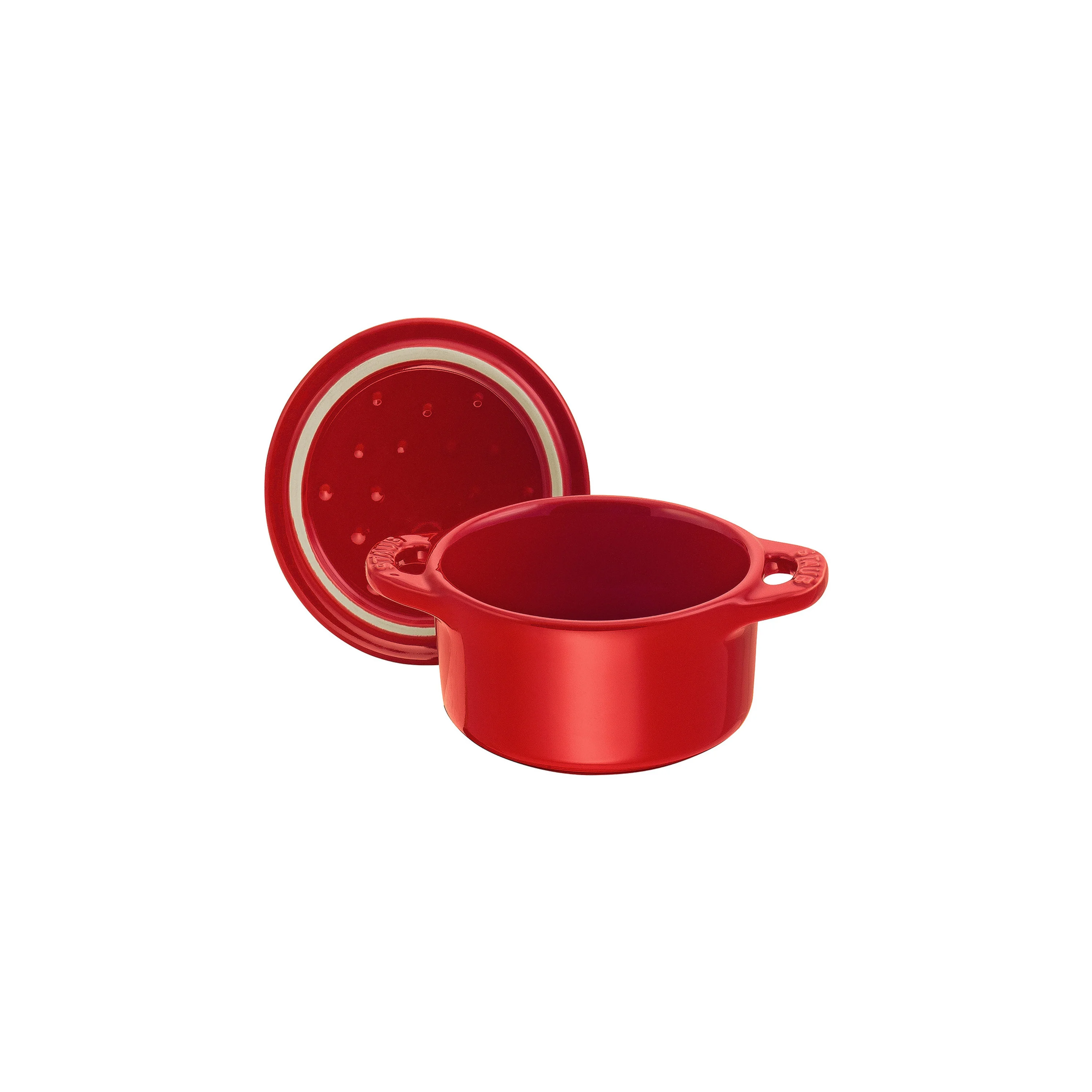 Ceramique, Mini braadpan 10 cm / 200 ml, Rond, Kersenrood, large 6