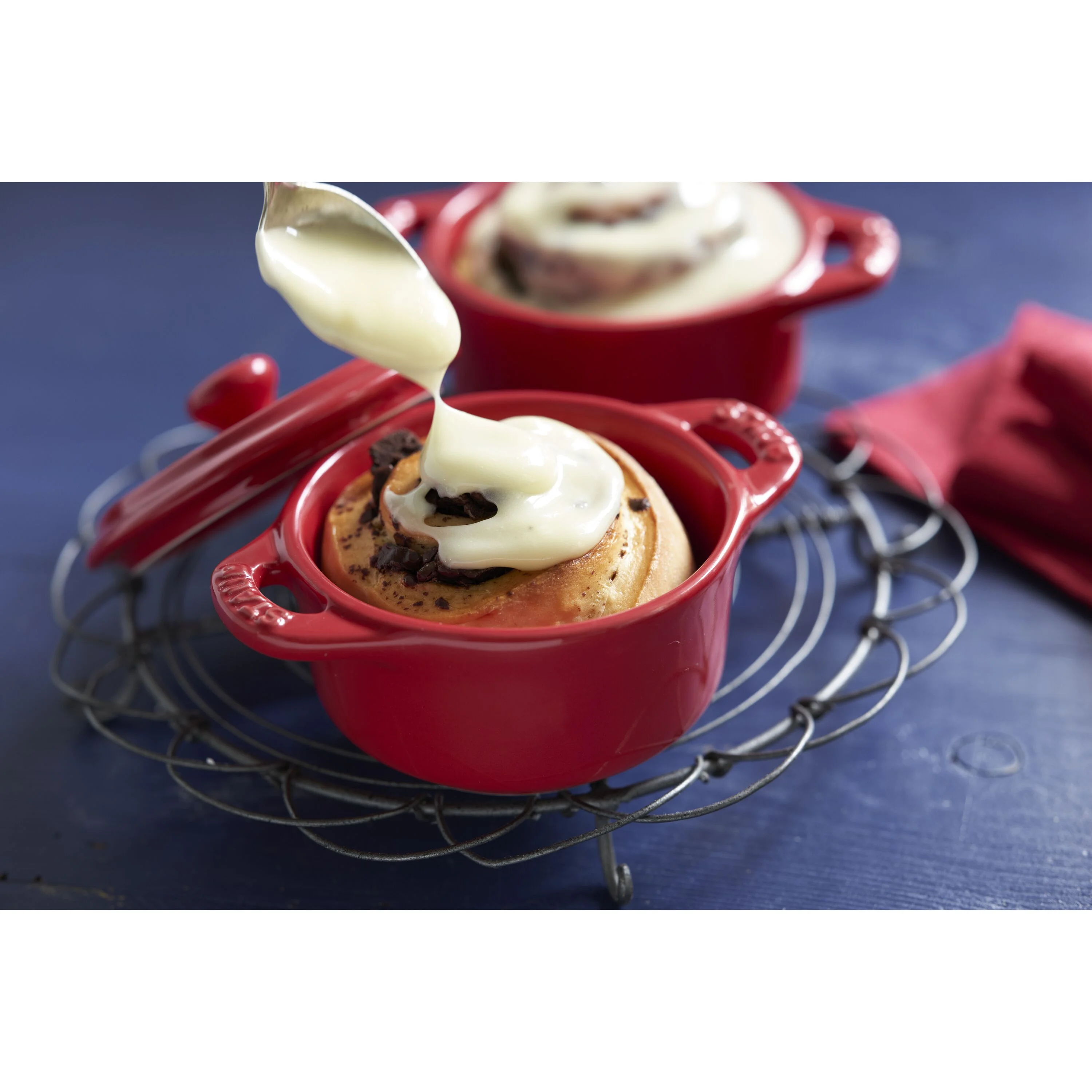 Ceramique, Mini braadpan 10 cm / 200 ml, Rond, Kersenrood, large 8