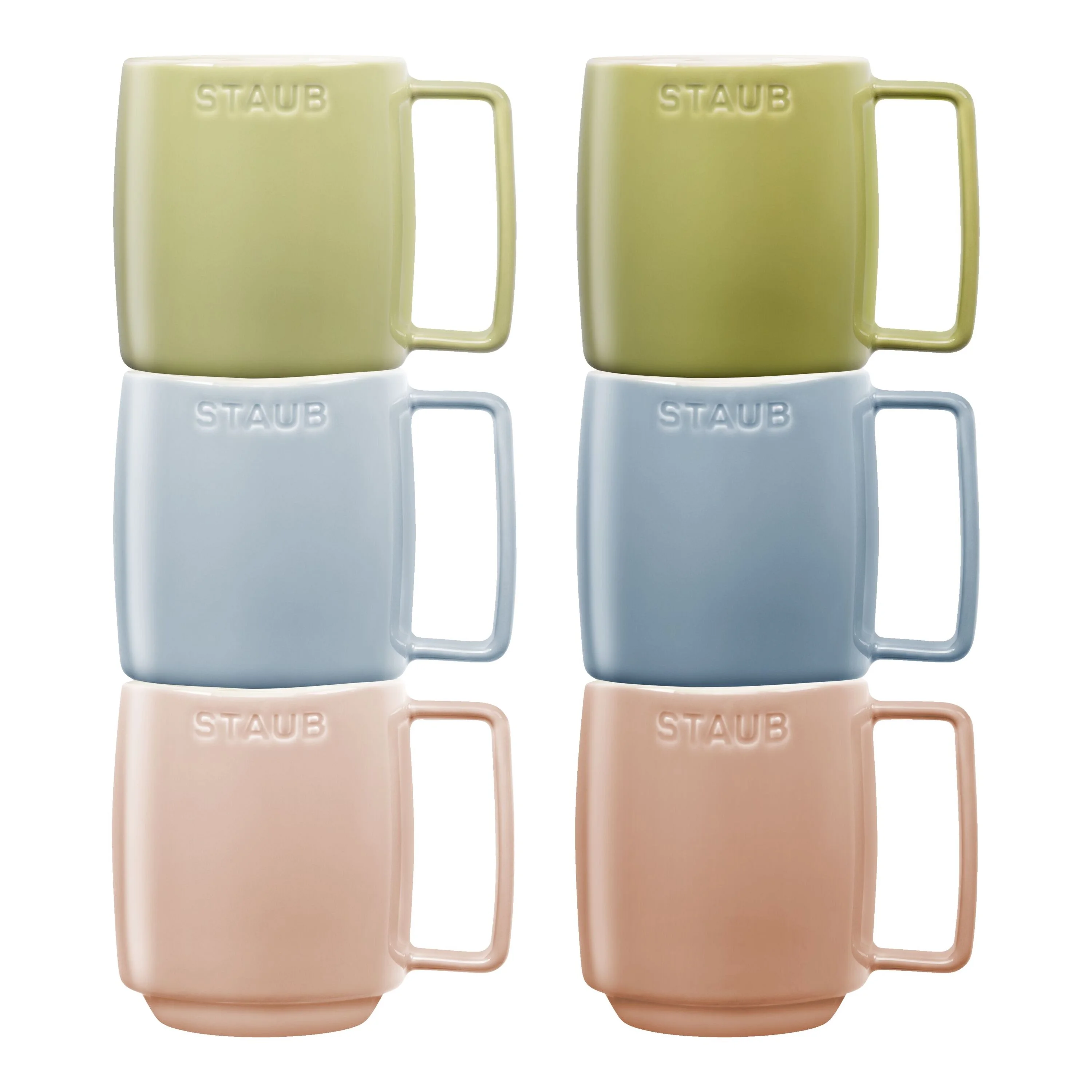Ceramique, Mokkenset Macaron 350 ml / 6-delig, Gemengde kleuren, large 1