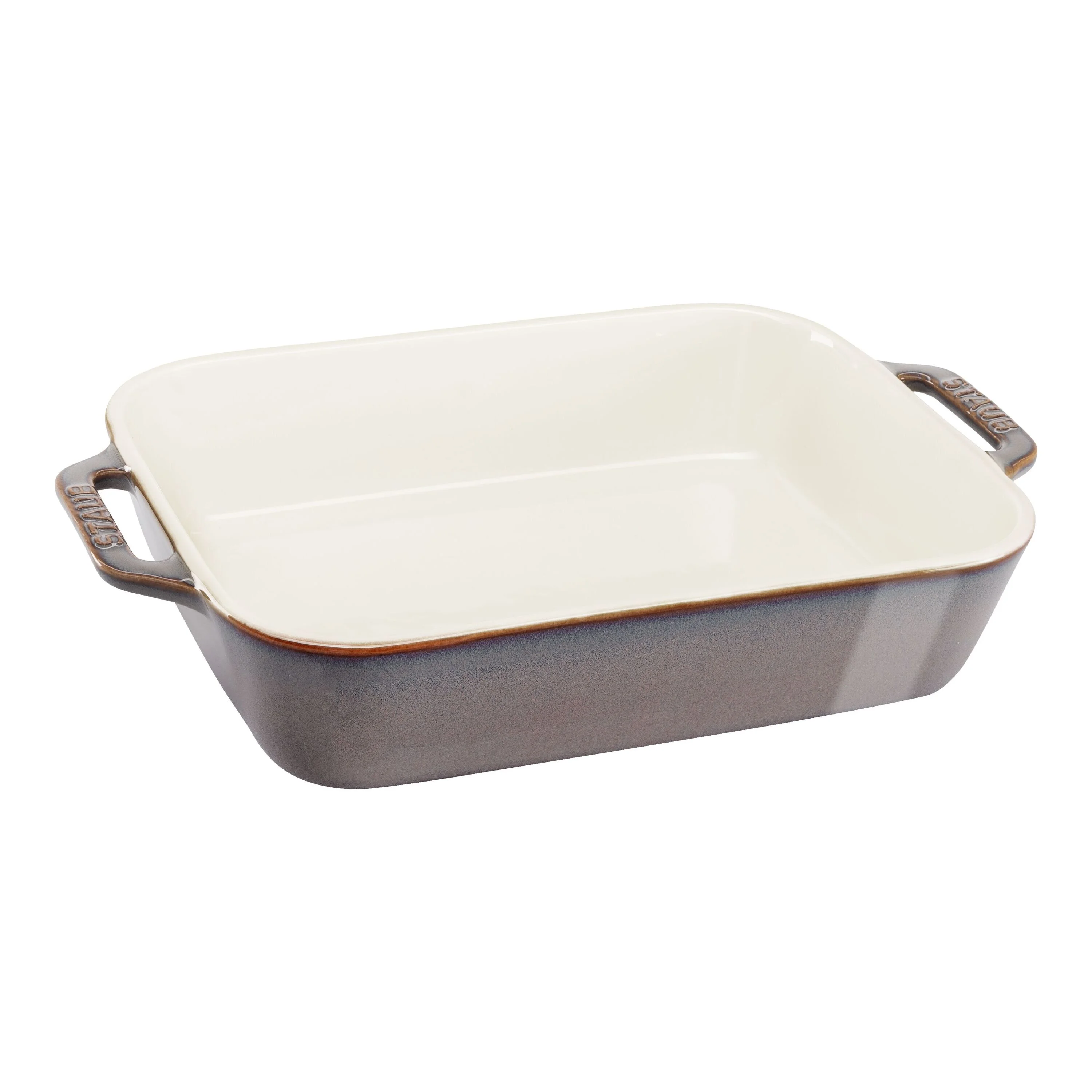 Ceramique, Ovenschaal 27 cm, Rechthoekig, Antiek grijs, large 1