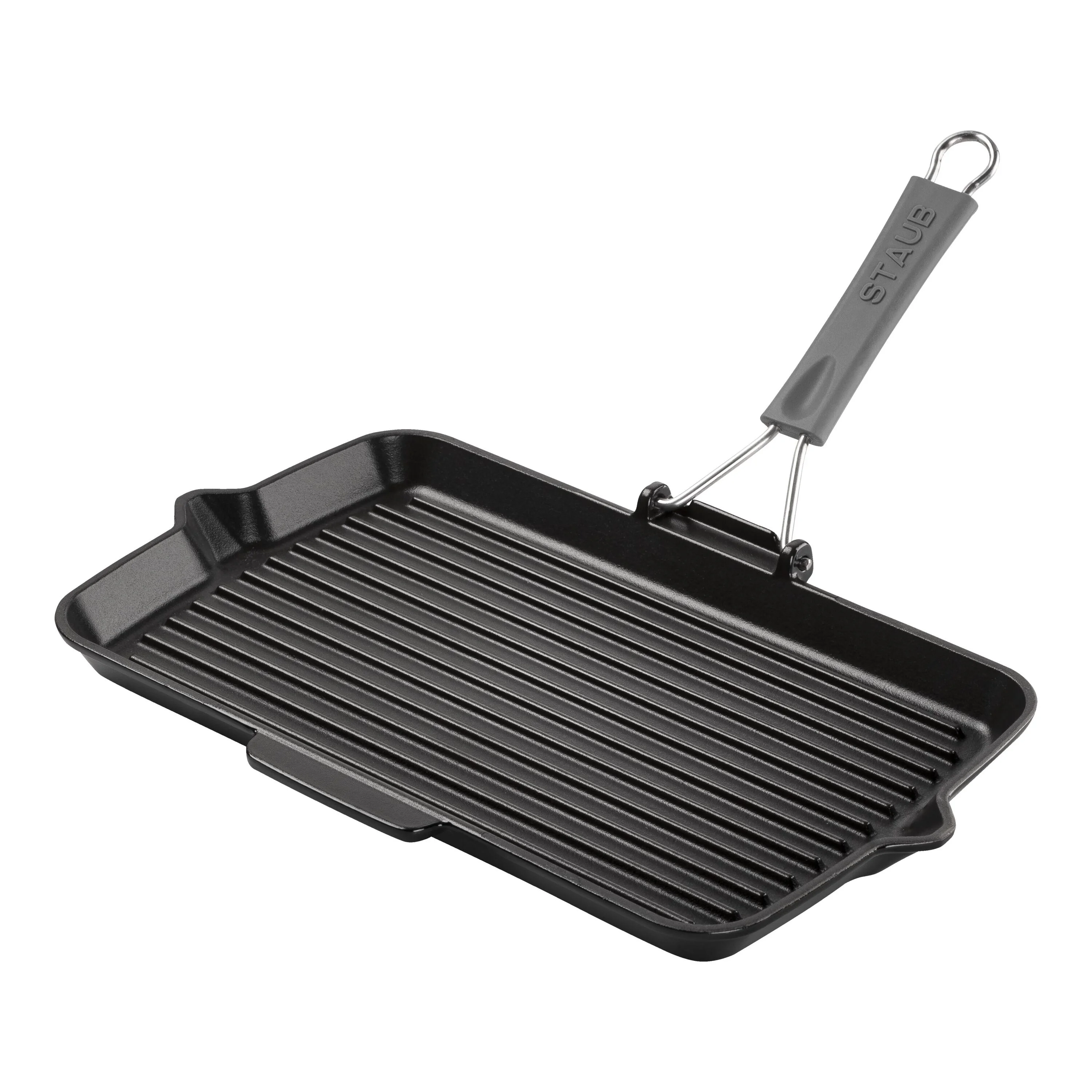 Grill Pans, Grillpan met schenktuit 34 x 21 cm, Zwart, large 1