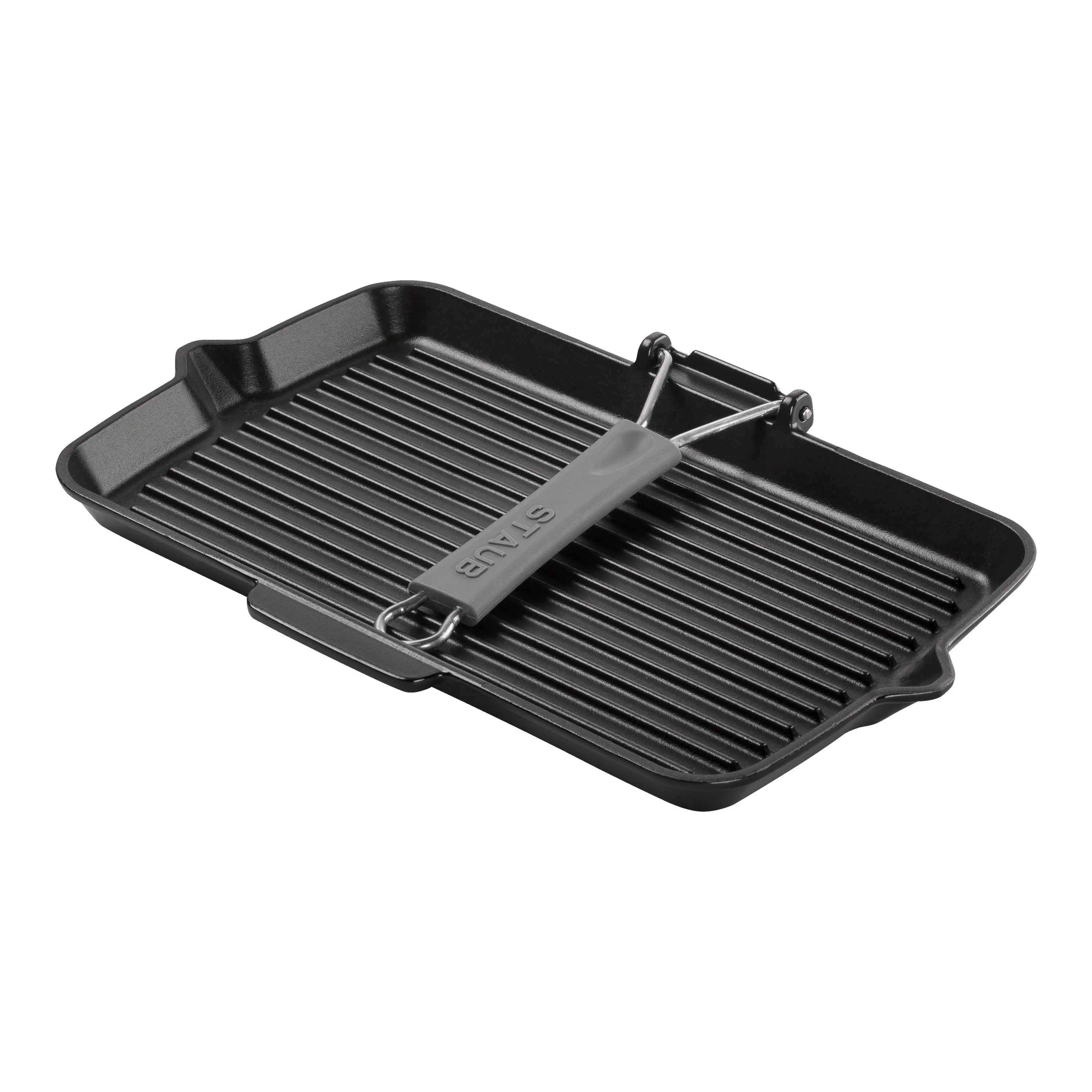 Grill Pans, Grillpan met schenktuit 34 x 21 cm, Zwart, large 2