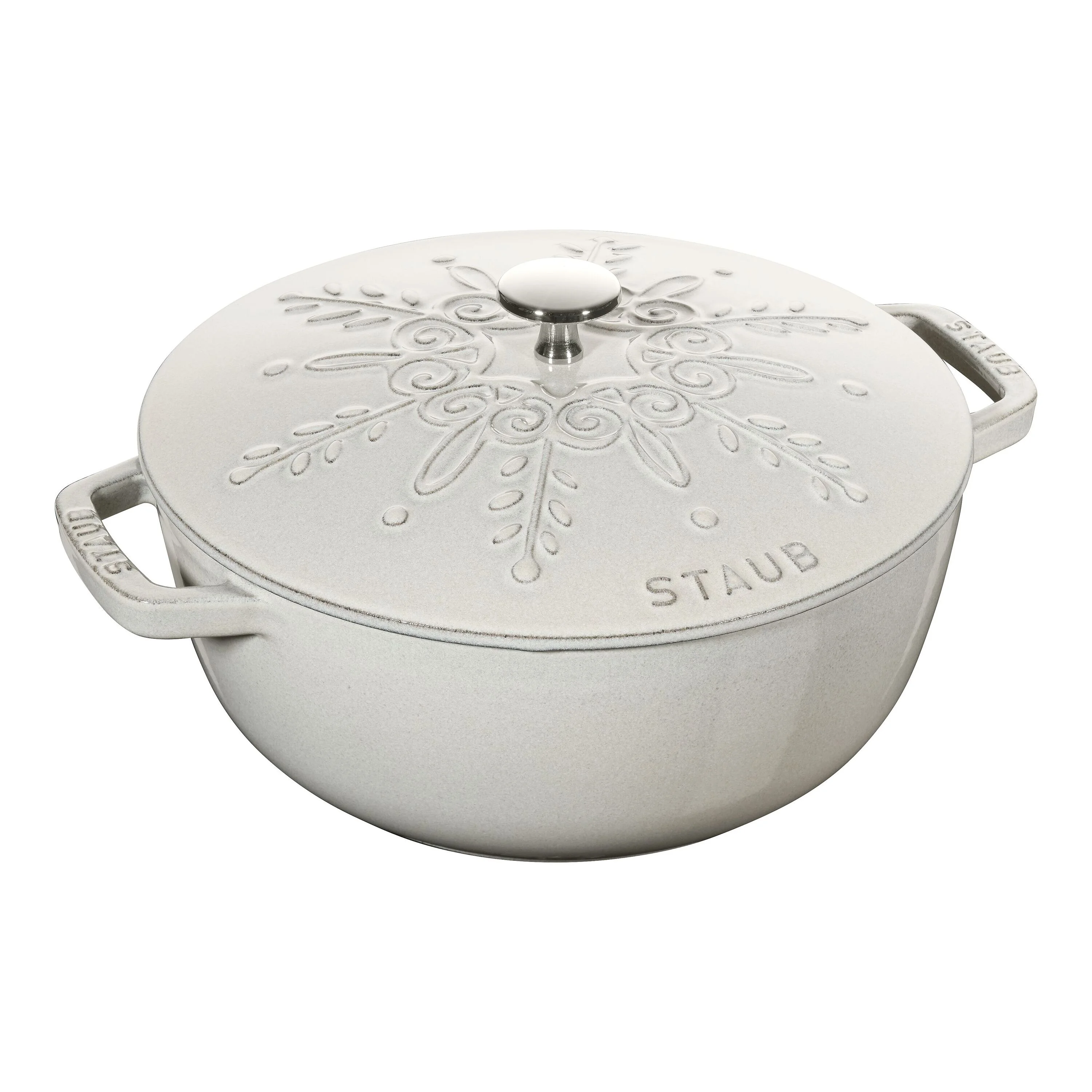 La Cocotte, Braadpan Sneeuwvlok 24 cm / 3,6 l, Rond, White truffle, large 1