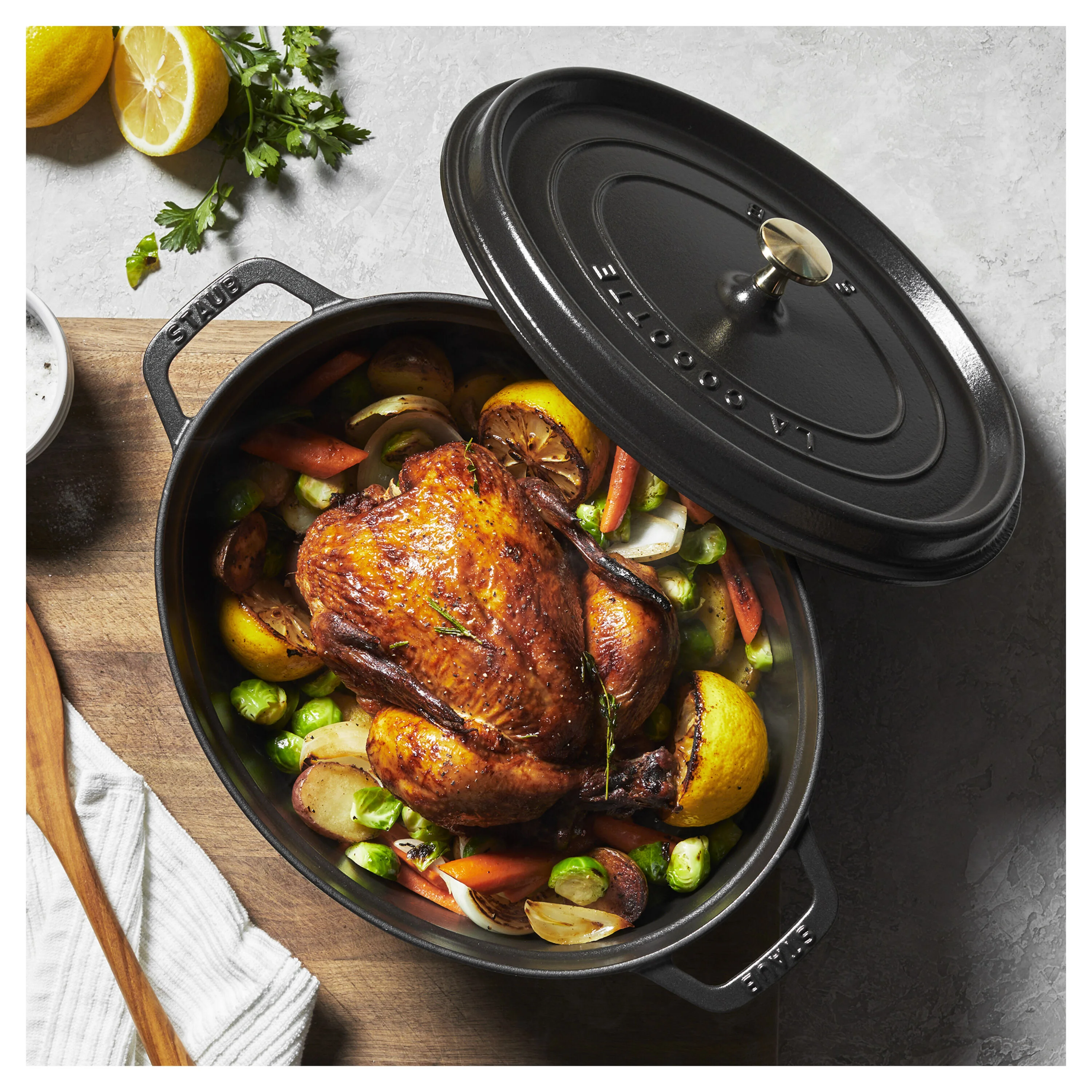 La Cocotte, Cocotte 31 cm / 5,5 l, Ovaal, Zwart, large 8