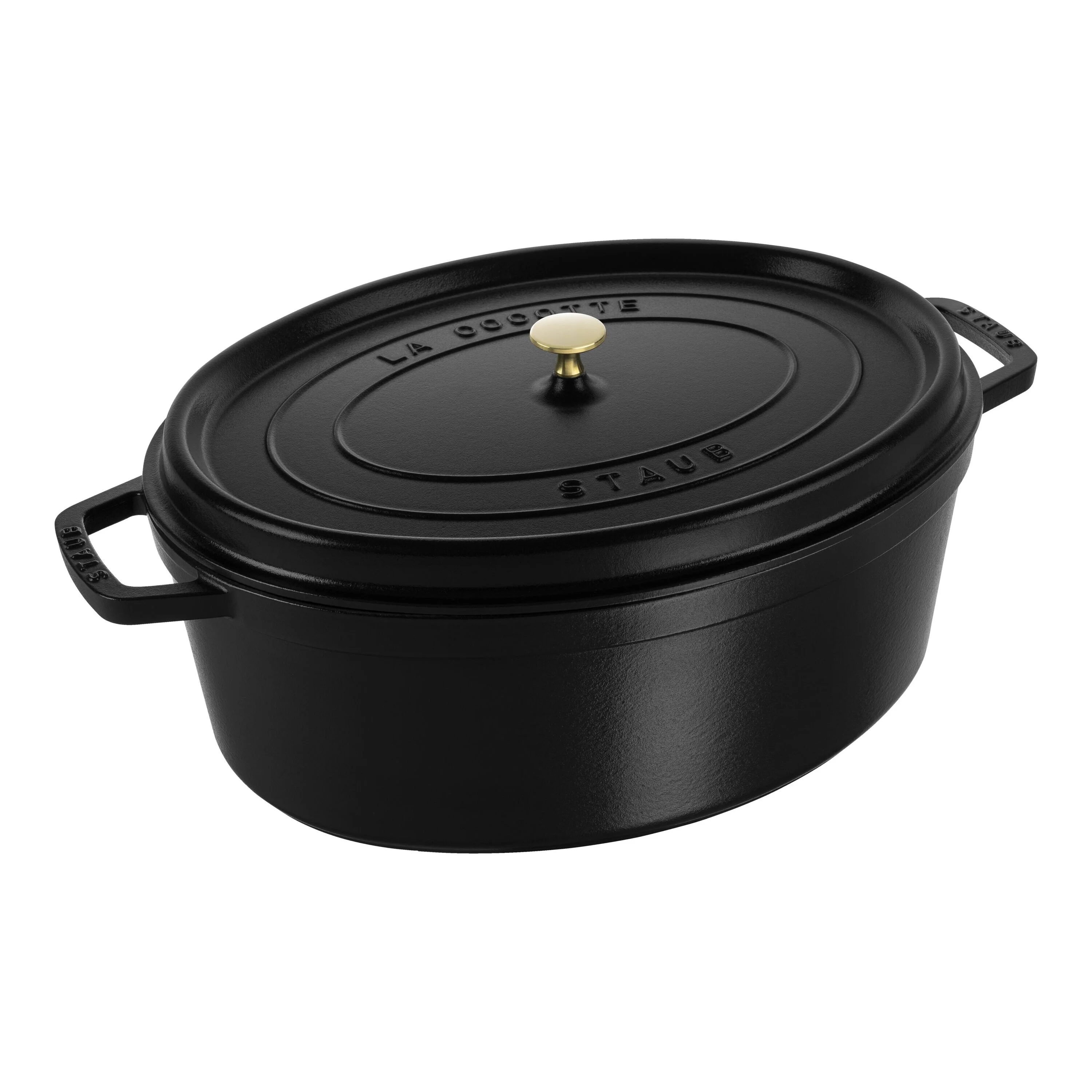 La Cocotte, Cocotte 33 cm / 6,75 l, Ovaal, Zwart, large 1