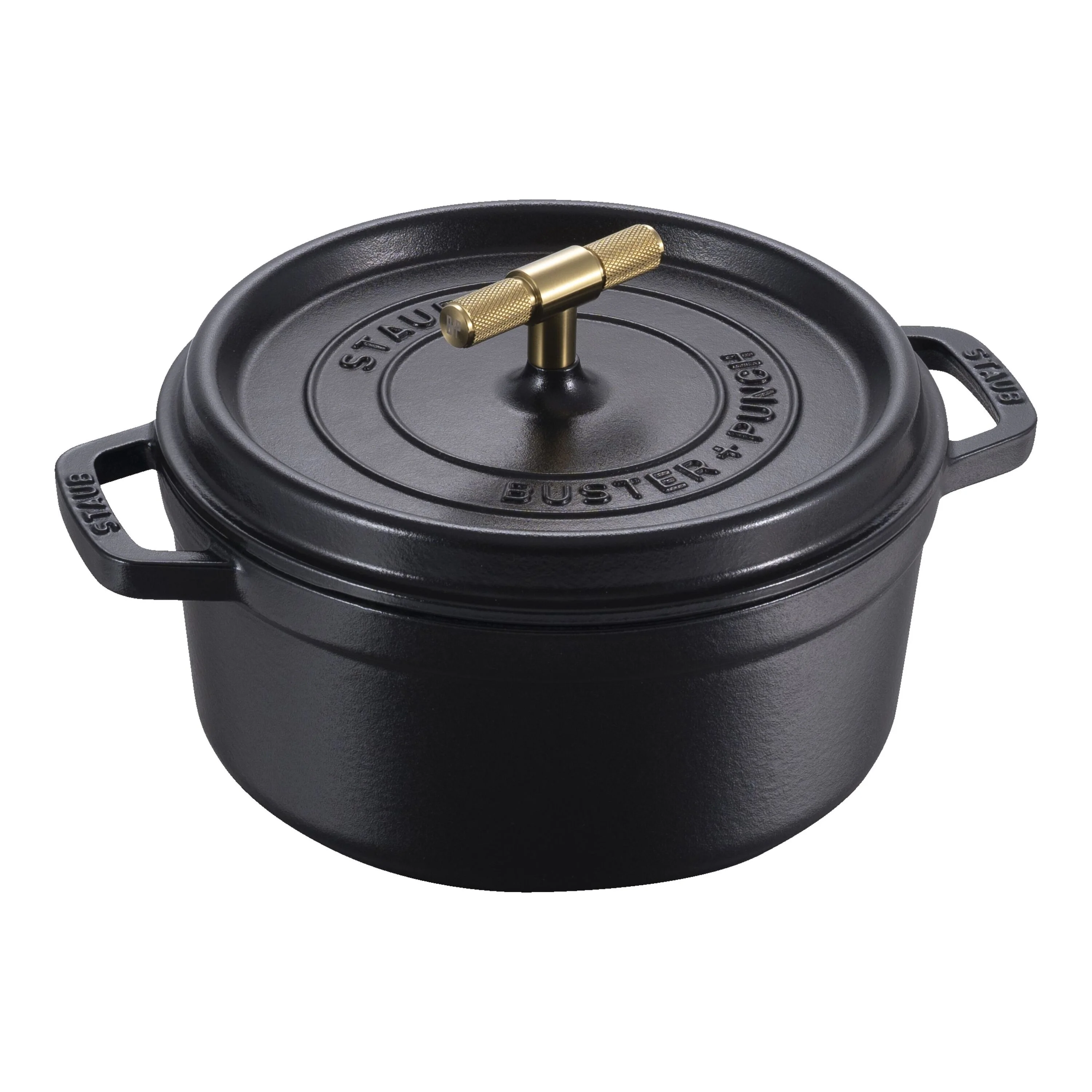 La Cocotte, Cocotte Buster+Punch 24 cm / 3,8 l, Rond, Zwart, large 1