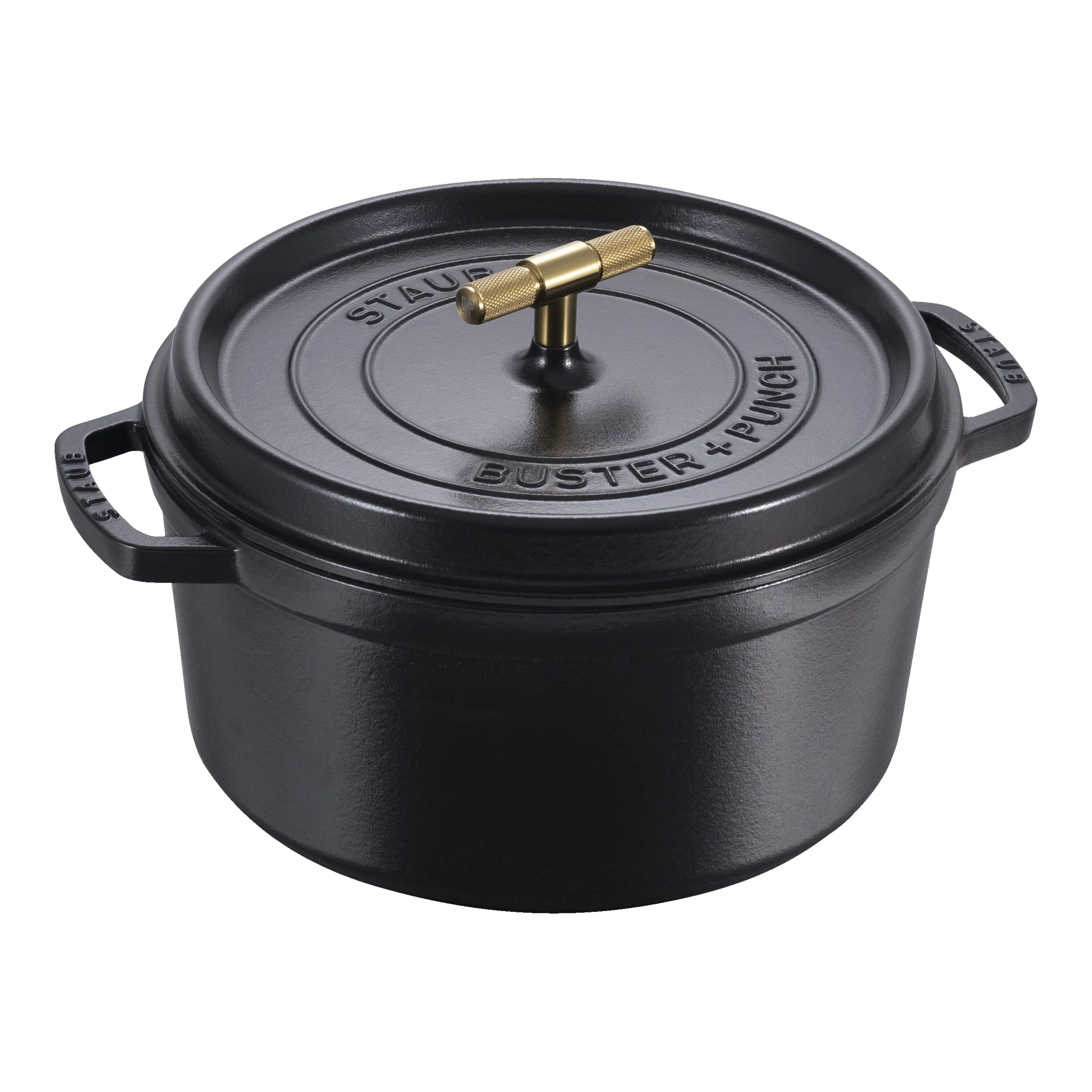 La Cocotte, Cocotte Buster+Punch 28 cm / 6,75 l, Rond, Zwart, large 1