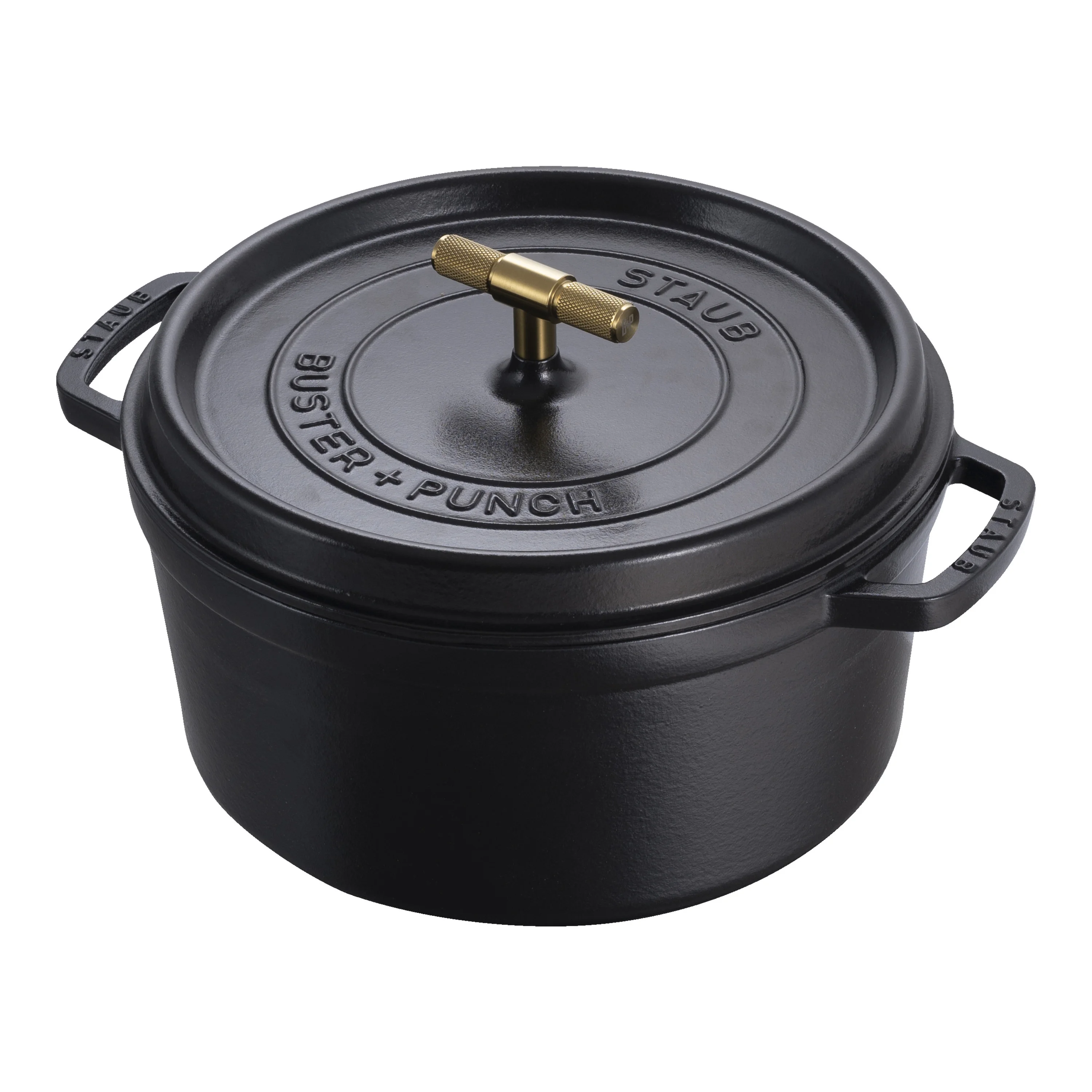 La Cocotte, Cocotte Buster+Punch 28 cm / 6,75 l, Rond, Zwart, large 5