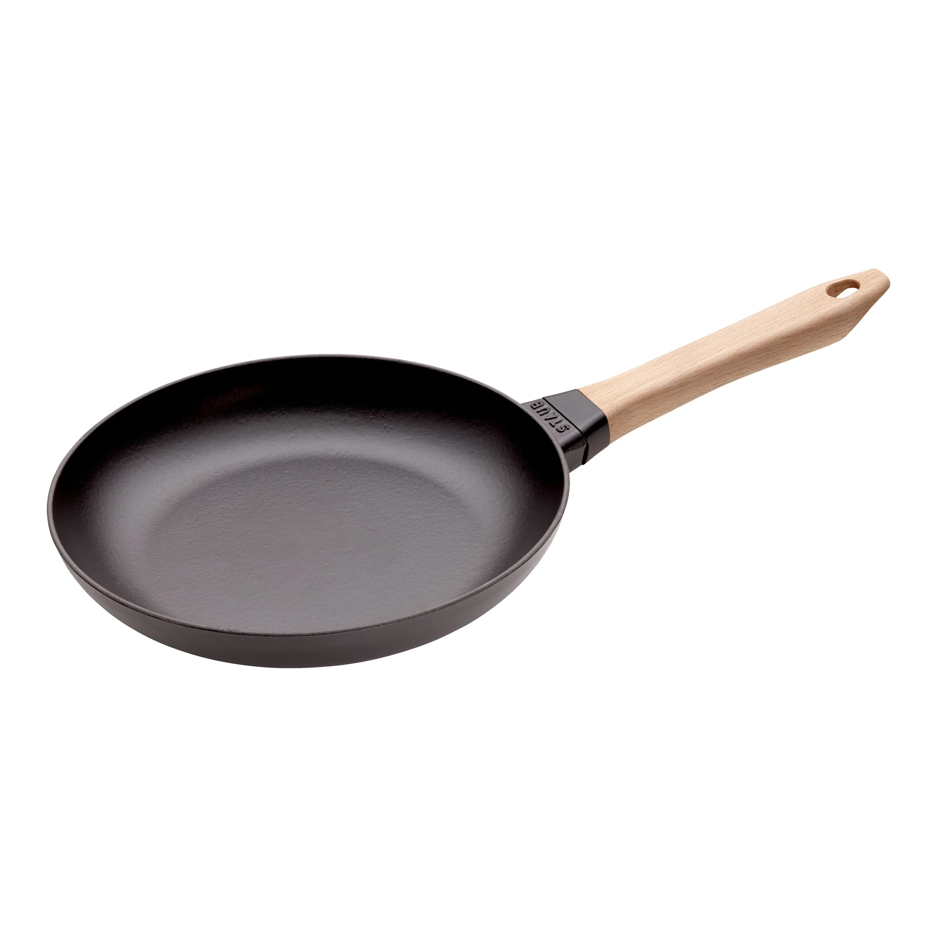 Pans, Koekenpan met houten handvat 26 cm, Zwart, large 1