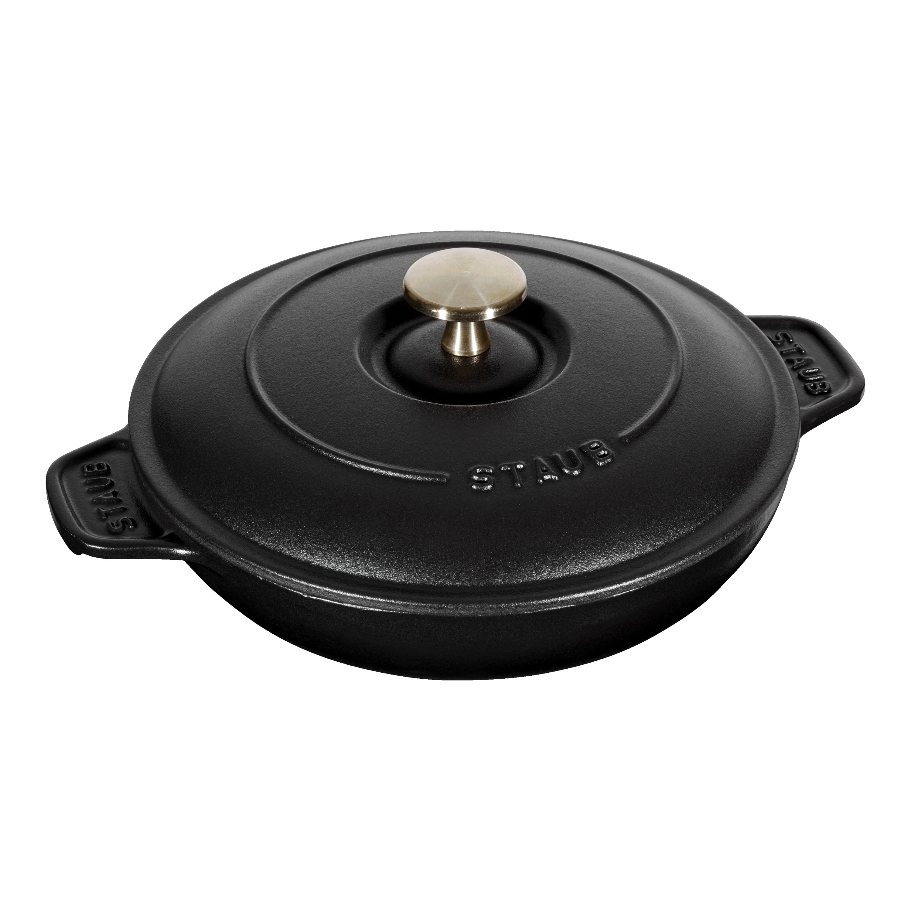 Specialities, Ovenschaal met deksel 20 cm, Rond, Zwart, large 1