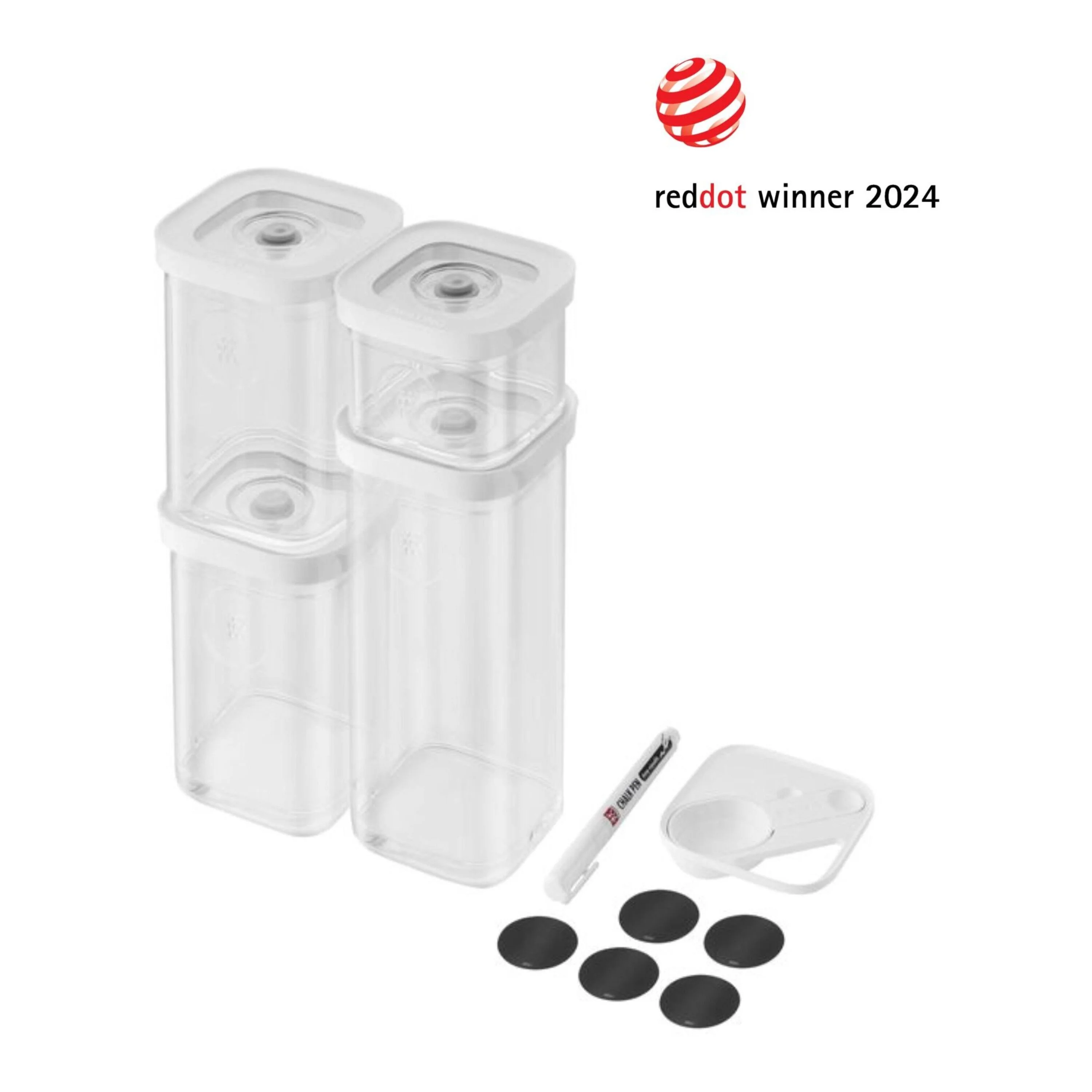 Fresh & Save CUBE, CUBE-set, S / 6-delig, transparant-wit, large 1