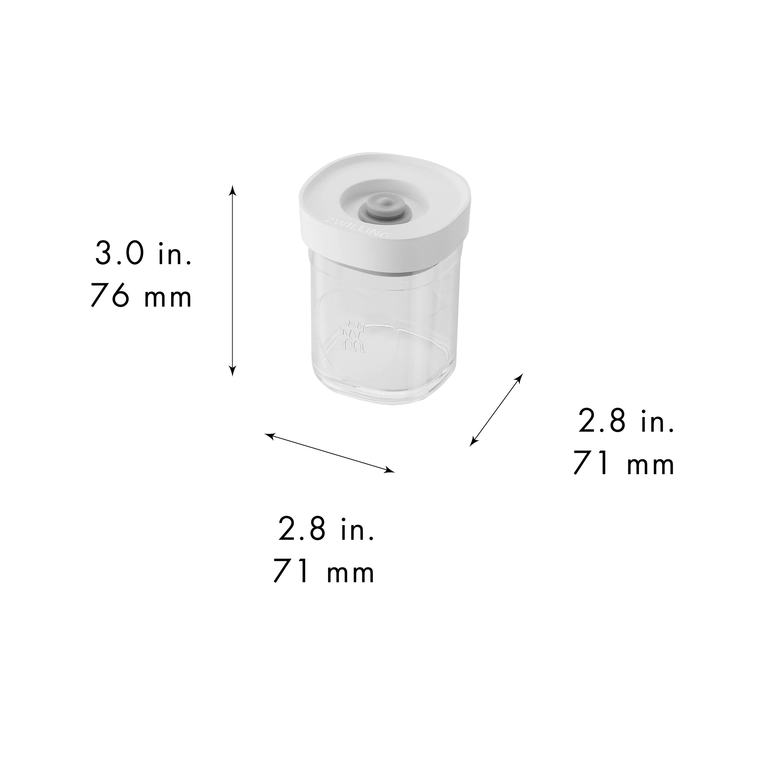 Fresh & Save CUBE, CUBE-set, XS / 3-delig, transparant-wit, large 2