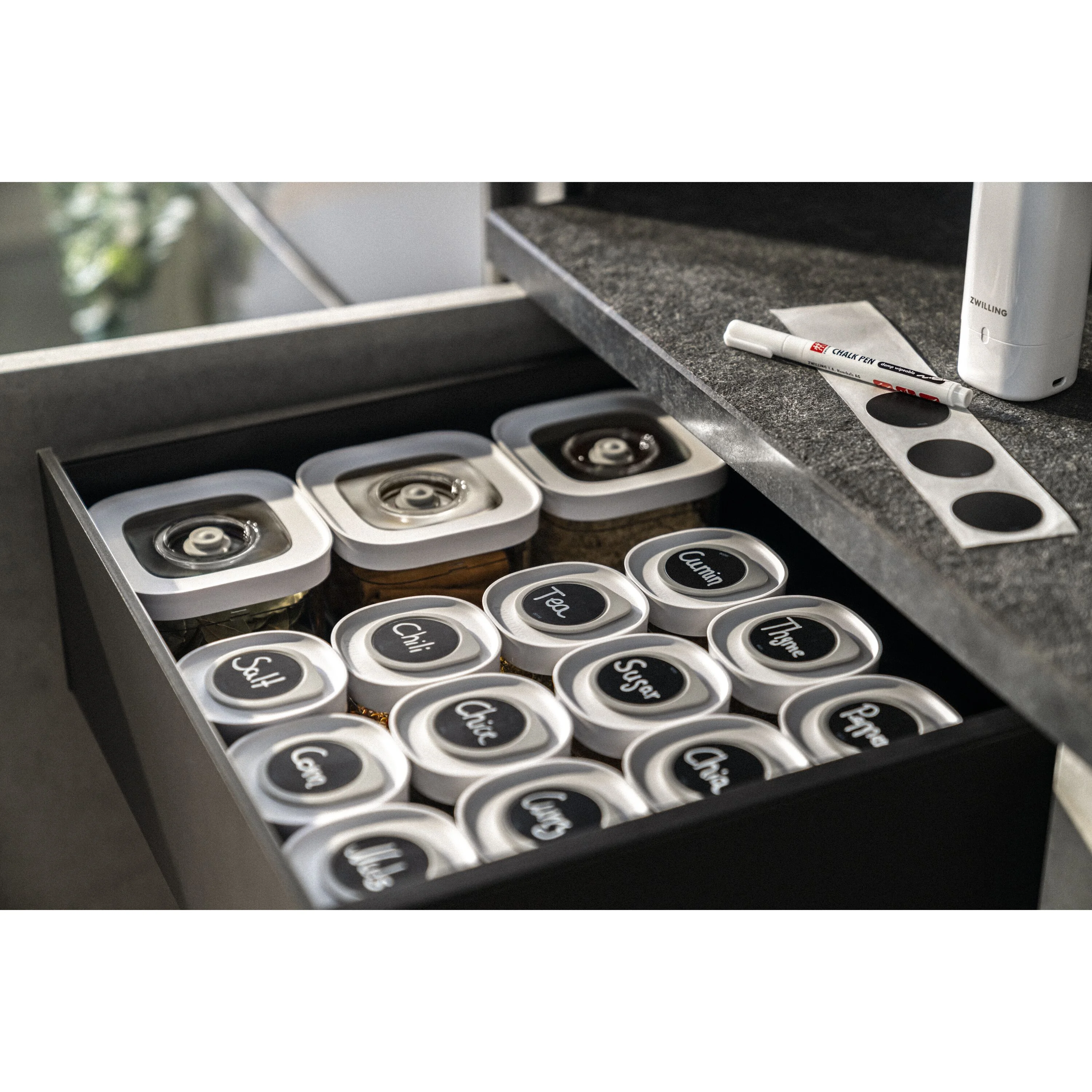 Fresh & Save CUBE, CUBE-set, XS / 3-delig, transparant-wit, large 14