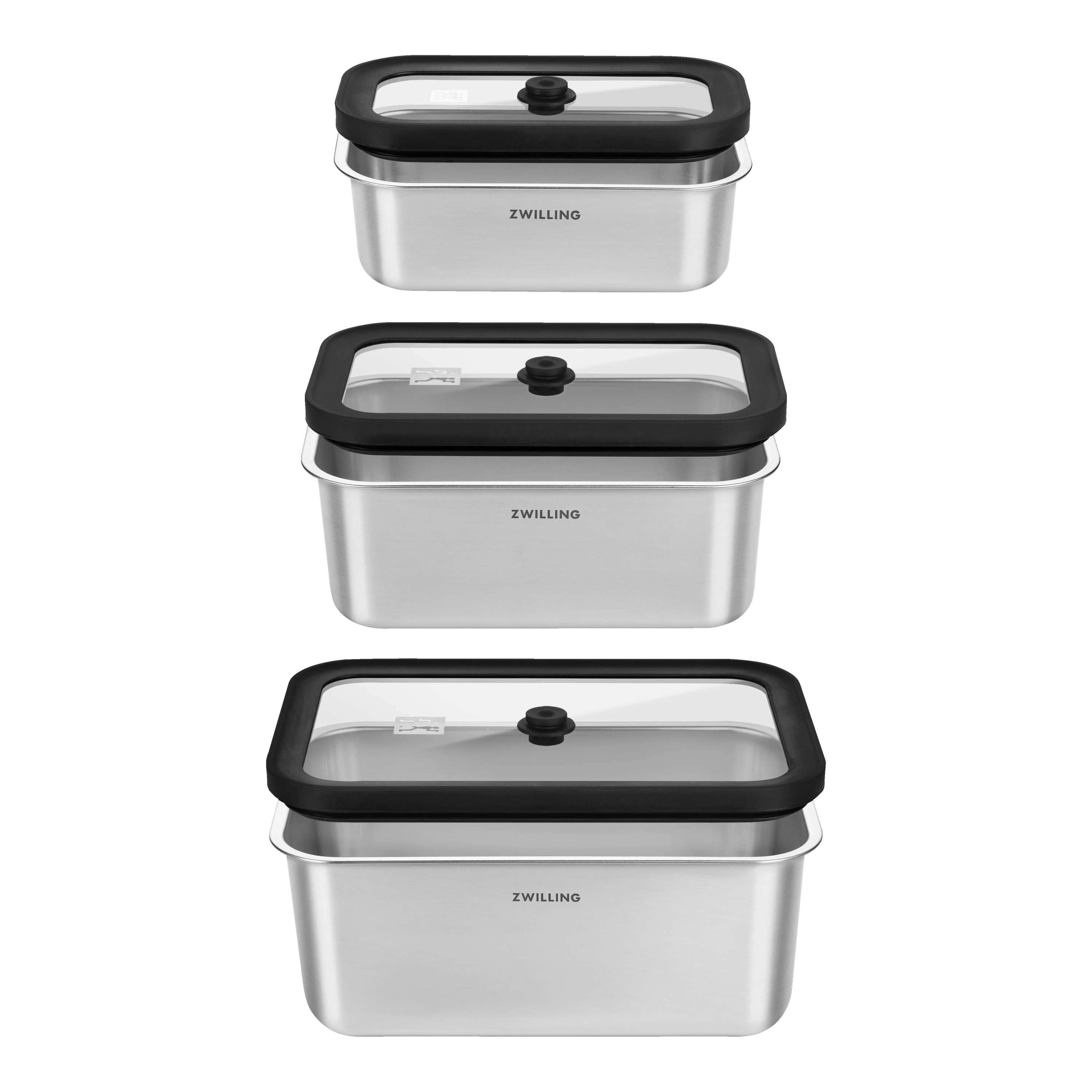 Fresh & Save STAINLESS, Vacuümdozenset, S/M/L / 6-delig, Roestvrij staal, Zilver, large 1