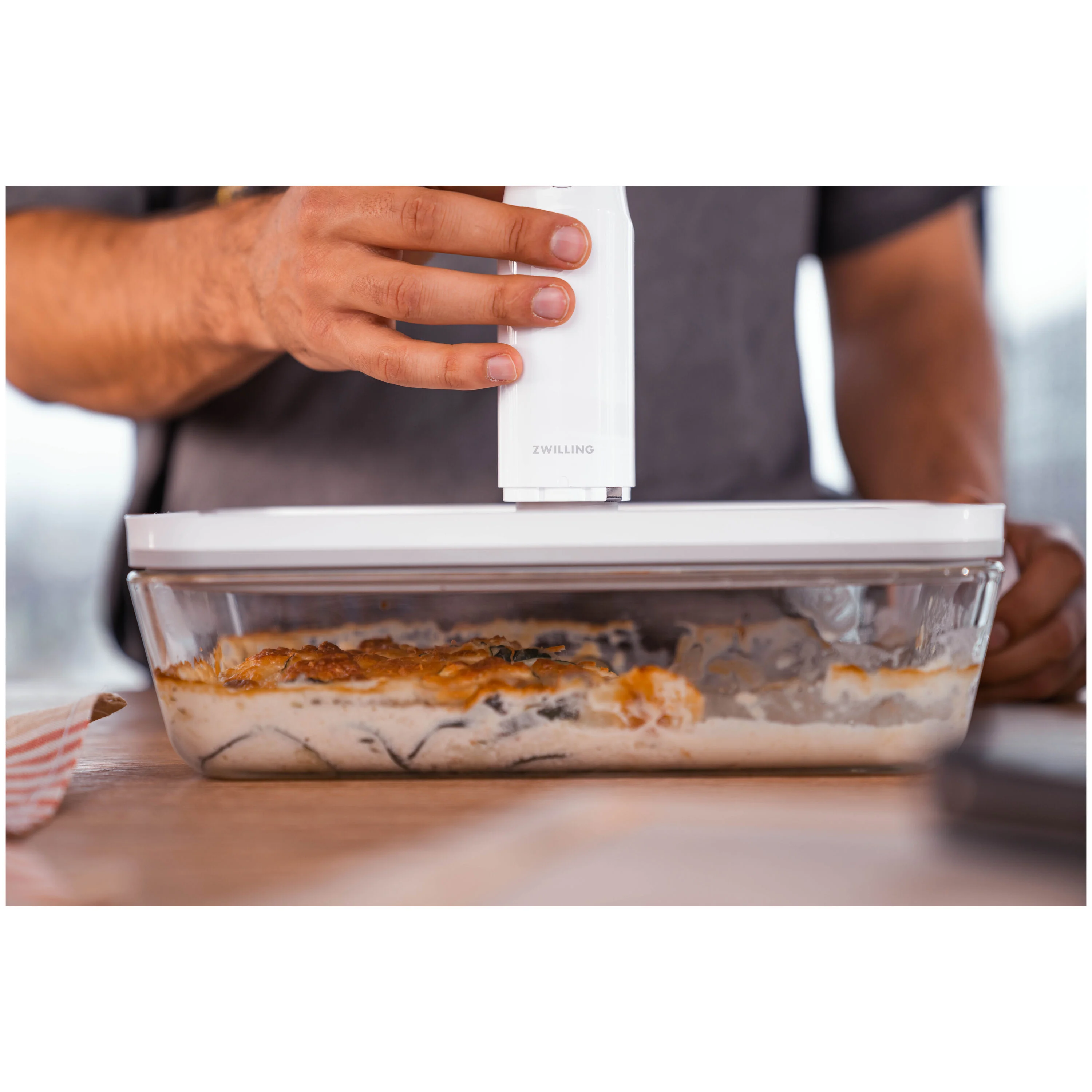 Fresh & Save, Vacuüm gratinschotel, Glas, Grijs, large 5