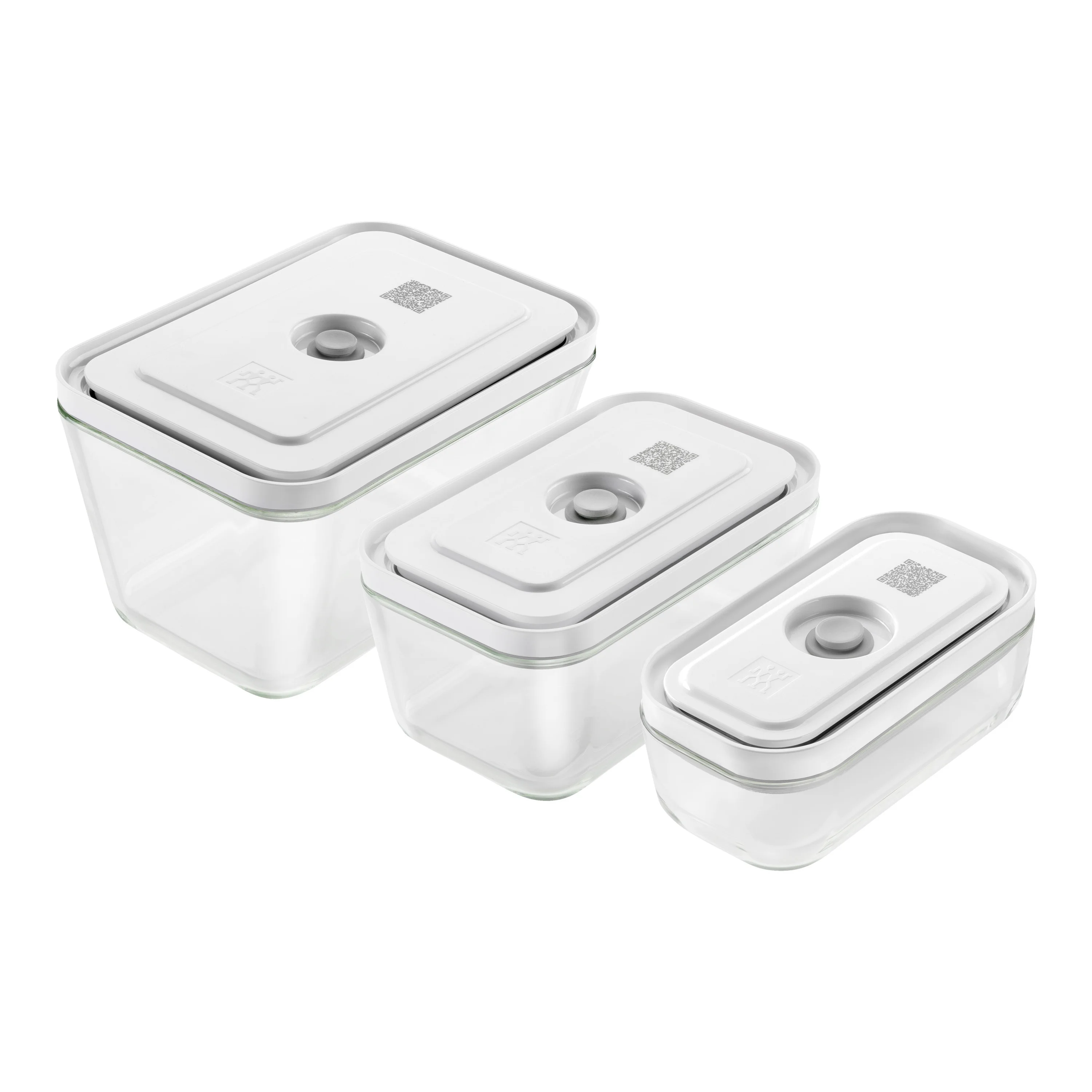 Fresh & Save, Vacuümdozenset, S/M/L / 3-delig, Glas, Grijs, large 1